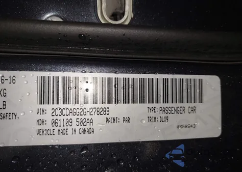 2016 Chrysler 300 300S from USA, damaged, VIN 2C3CCAGG2GH278289